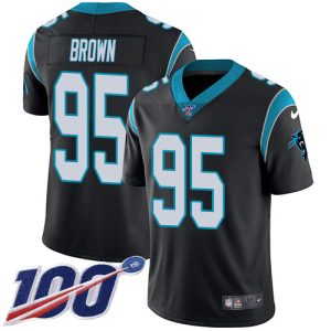Stunning Gorgeous Fashionable Panthers #95 Derrick Brown Black Team Color Youth Stitched NFL 100th Season Vapor Untouchable Limited Jersey for the Ultimate Fan Experience