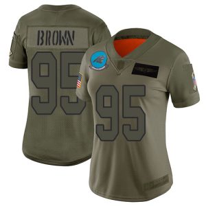 Stunning Impressive Panthers #95 Derrick Brown Camo Women's Stitched NFL Limited 2019 Salute to Service Jersey for a Stylish Sporting Appearance