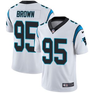 Trendy Sleek Stylish Dashing Panthers #95 Derrick Brown White Youth Stitched NFL Vapor Untouchable Limited Jersey for Game Day