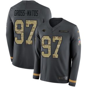 Modern Superb Cozy Vibrant Panthers #97 Yetur Gross-Matos Anthracite Salute to Service Men's Stitched NFL Limited Therma Long Sleeve Jersey for a Memorable Fan Moment