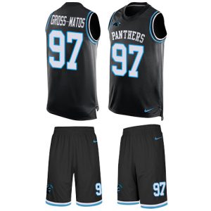 Graceful Impressive Elegant Sturdy Panthers #97 Yetur Gross-Matos Black Team Color Men's Stitched NFL Limited Tank Top Suit Jersey to Show Your Support