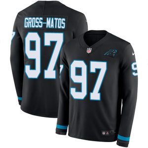Chic Outstanding Trendy Premium Panthers #97 Yetur Gross-Matos Black Team Color Men's Stitched NFL Limited Therma Long Sleeve Jersey for an Unforgettable Season