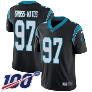 Classic Trendy Panthers #97 Yetur Gross-Matos Black Team Color Youth Stitched NFL 100th Season Vapor Untouchable Limited Jersey for a Stylish Sporting Appearance