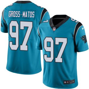 Classic Fabulous Unique Panthers #97 Yetur Gross-Matos Blue Alternate Men's Stitched NFL Vapor Untouchable Limited Jersey to Boost Team Spirit