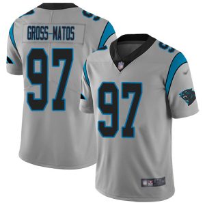 Dashing Authentic Comfortable Marvelous Panthers #97 Yetur Gross-Matos Silver Youth Stitched NFL Limited Inverted Legend Jersey for an Unforgettable Season