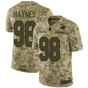 Comfortable Authentic Panthers #98 Marquis Haynes Camo Men's Stitched NFL Limited 2018 Salute To Service Jersey for the Ultimate Fan Experience