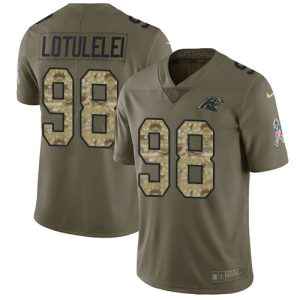 Gorgeous Alluring Fabulous Panthers #98 Star Lotulelei Olive/Camo Men's Stitched NFL Limited 2017 Salute To Service Jersey for a Memorable Fan Moment