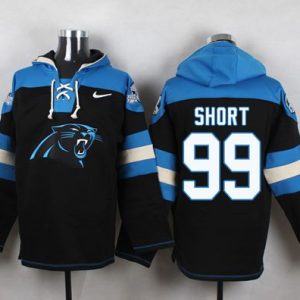 Stylish Outstanding Elegant Gorgeous Panthers #99 Kawann Short Black Player Pullover NFL Hoodie for Game Day