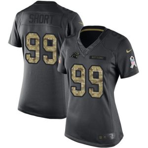 Eye   catching Cozy Stunning Panthers #99 Kawann Short Black Women's Stitched NFL Limited 2016 Salute to Service Jersey to Elevate Your Game Day Look