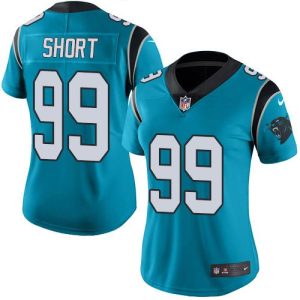 Stunning Dashing Exclusive Cool Panthers #99 Kawann Short Blue Women's Stitched NFL Limited Rush Jersey for Game Day
