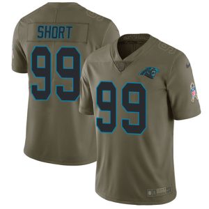 Stunning Modern Outstanding Handsome Panthers #99 Kawann Short Olive Youth Stitched NFL Limited 2017 Salute to Service Jersey for Game Day