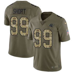 Premium Impressive Cool Stunning Panthers #99 Kawann Short Olive/Camo Youth Stitched NFL Limited 2017 Salute to Service Jersey for True Fans