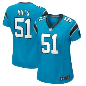 Sleek Authentic Trendy Sam Mills Carolina Panthers Nike Women's Retired Player Jersey - Blue for the Ultimate Fan Experience
