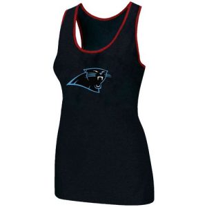 Fabulous Outstanding Fantastic Sleek Women's Carolina Panthers Big Logo Tri-Blend Racerback Stretch Tank Top Black for the Ultimate Fan Experience