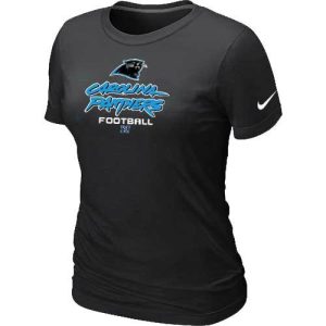 Unique Impressive Modern Women's Carolina Panthers Critical Victory NFL T-Shirt Black to Elevate Your Game Day Look