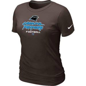 Fashionable Classic Women's Carolina Panthers Critical Victory NFL T-Shirt Brown for a Memorable Fan Moment