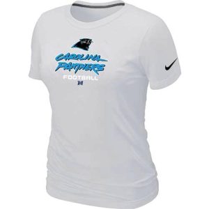 Classic Exquisite Trendy Women's Carolina Panthers Critical Victory NFL T-Shirt White to Boost Team Spirit