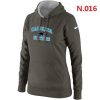 Comfortable Cool Distinctive Women's Carolina Panthers Heart & Soul Pullover Hoodie Grey for Game Day
