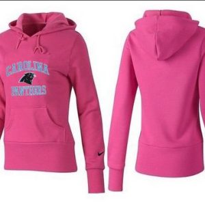 Dashing Premium Women's Carolina Panthers Heart & Soul Pullover Hoodie Pink to Elevate Your Game Day Look