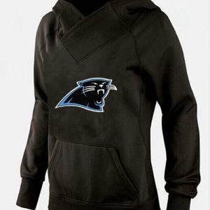Comfortable Modern Cool Women's Carolina Panthers Logo Pullover Hoodie Black for the Ultimate Fan Experience