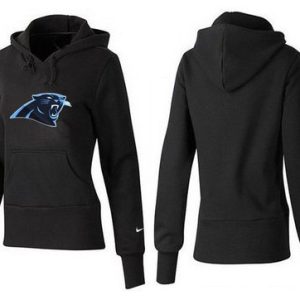 Distinctive Unique Women's Carolina Panthers Logo Pullover Hoodie Black to Elevate Your Game Day Look