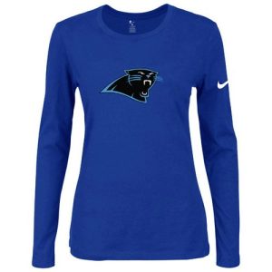 Trendy Classic Stunning Women's Carolina Panthers Of The City Long Sleeve Tri-Blend NFL T-Shirt Blue for True Fans