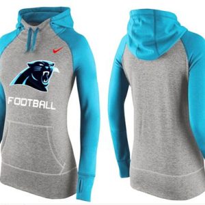 Chic Distinctive Authentic Women's Carolina Panthers Performance Hoodie Grey & Light Blue_1 for a Stylish Sporting Appearance