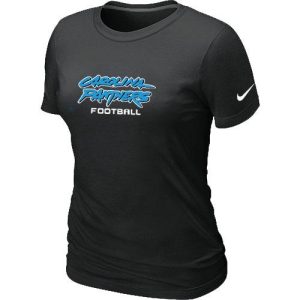Smart Sturdy Alluring Women's Carolina Panthers Sideline Legend Authentic Font T-Shirt Black for a Stylish Sporting Appearance