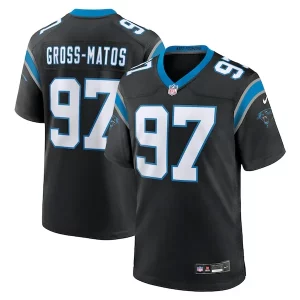 Sturdy Fashionable Elegant Yetur Gross-Matos Carolina Panthers Nike Team Game Jersey - Black to Show Your Support