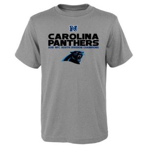 Sleek Smart Alluring Dashing Youth Carolina Panthers Heather Gray 2015 NFC South Division Champions Next Level T-Shirt to Elevate Your Game Day Look